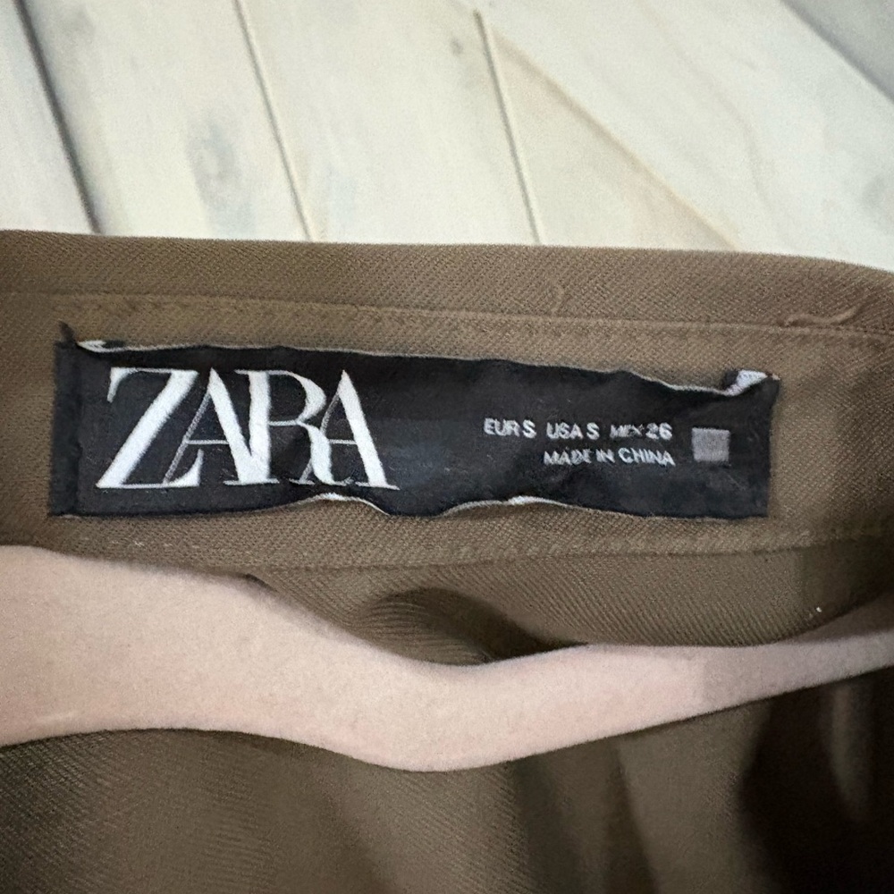 Zara Olive Shirt Dress - Picture 5 of 8
